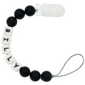 Custom Name Pacifier Clip - Black